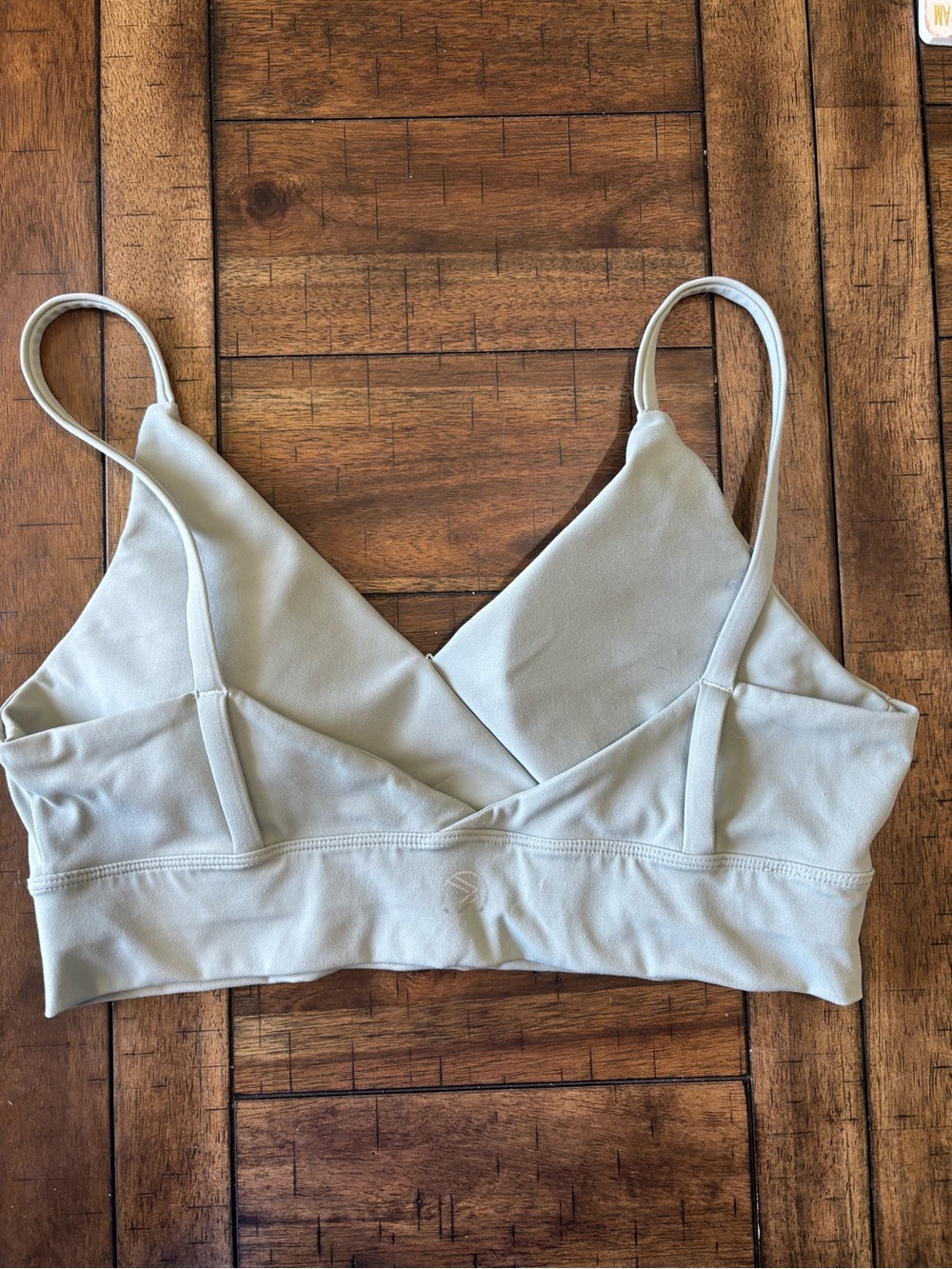 Savvi Light Olive Green with Thin Straps - Women's Intimates Sports Bra - Picture 2 of 4